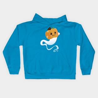 Pumpkin Head Ghost Kids Hoodie